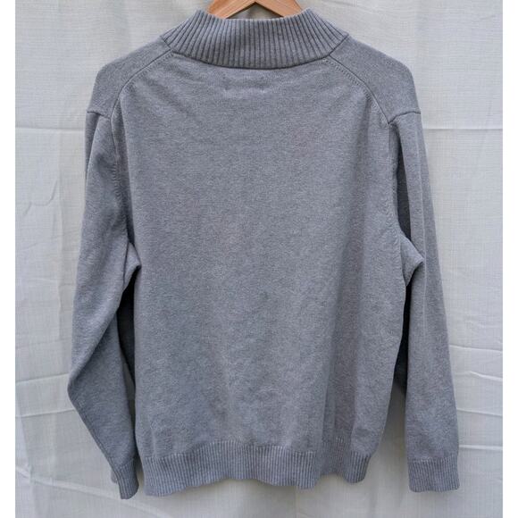 Duluth Trading Mens Strongarm 1/4 Zip Mock Neck Sweater Gray XL Casual Preppy - Picture 4 of 7